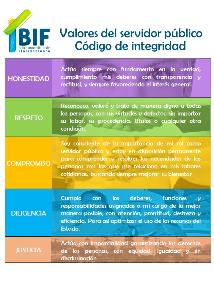 Valores del servidor público código de integridad