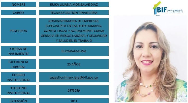 Perfil Erika Liliana Monsalve